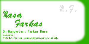 masa farkas business card